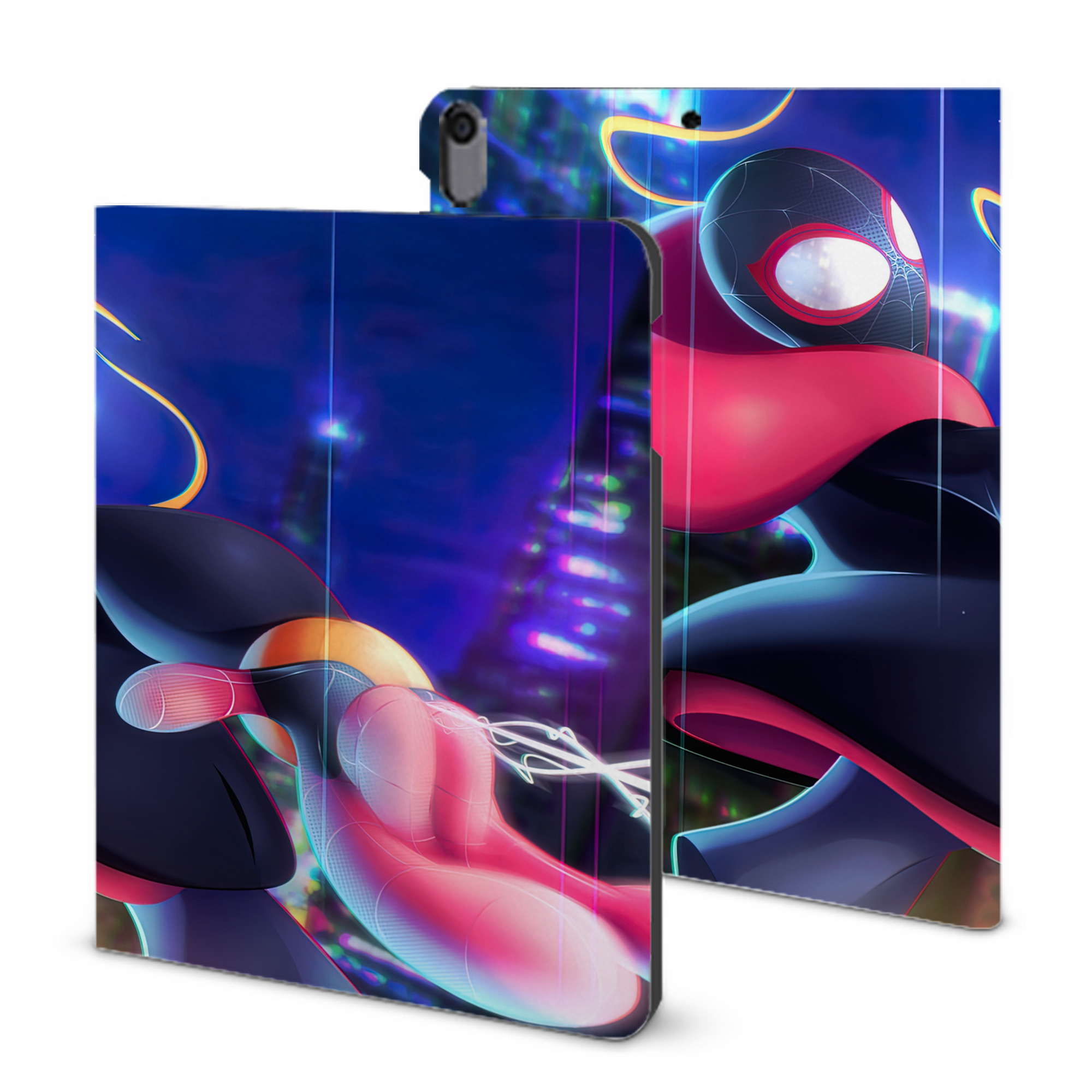 （画像用） Spider Man スパイダーマン IPad ケース ブック型 PUレザー TPU 耐衝撃 軽量 薄型 ペン収納なし 全面保護 IPad 各モデル対応